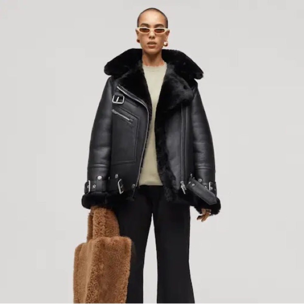 THE ARRIVALS NYC Moya Leather Coat